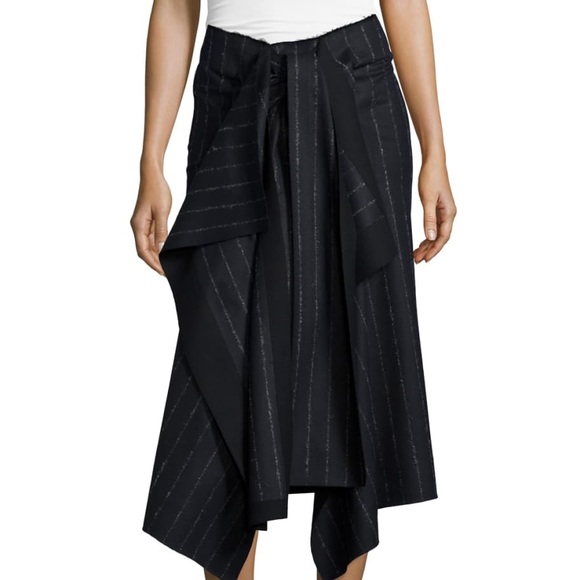CEDRIC CHARLIER pinstripe wool skirt size 42 - Picture 7 of 7